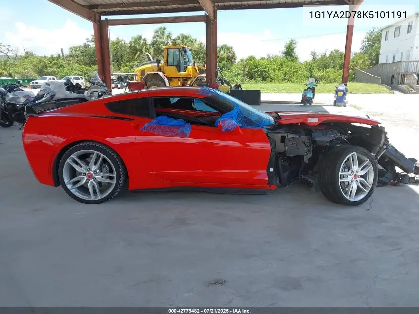 2019 Chevrolet Corvette Stingray VIN: 1G1YA2D78K5101191 Lot: 42779482