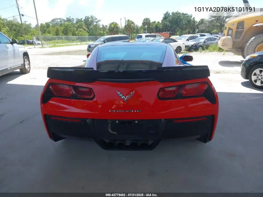 2019 Chevrolet Corvette Stingray VIN: 1G1YA2D78K5101191 Lot: 42779482