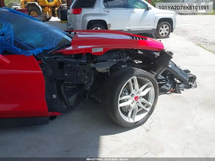 2019 Chevrolet Corvette Stingray VIN: 1G1YA2D78K5101191 Lot: 42779482