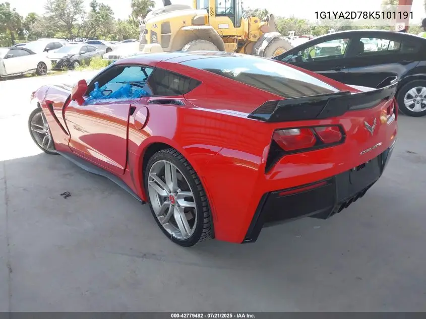 2019 Chevrolet Corvette Stingray VIN: 1G1YA2D78K5101191 Lot: 42779482