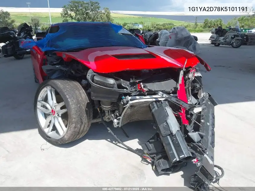 2019 Chevrolet Corvette Stingray VIN: 1G1YA2D78K5101191 Lot: 42779482