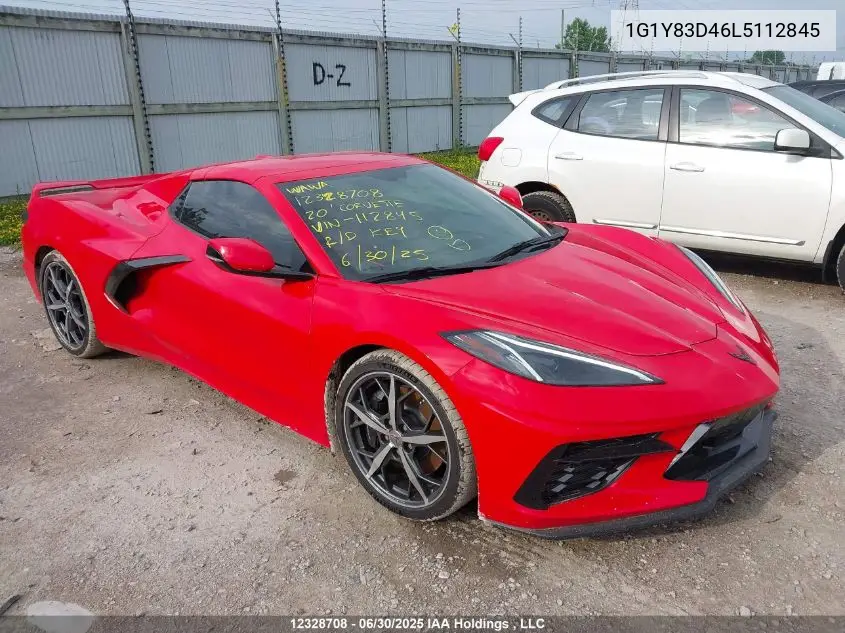 2020 Chevrolet Corvette VIN: 1G1Y83D46L5112845 Lot: 12328708