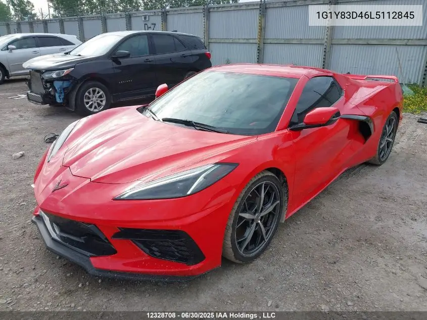 2020 Chevrolet Corvette VIN: 1G1Y83D46L5112845 Lot: 12328708
