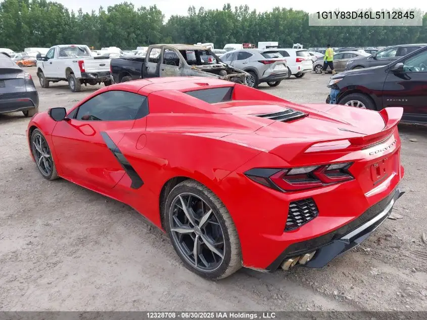 2020 Chevrolet Corvette VIN: 1G1Y83D46L5112845 Lot: 12328708