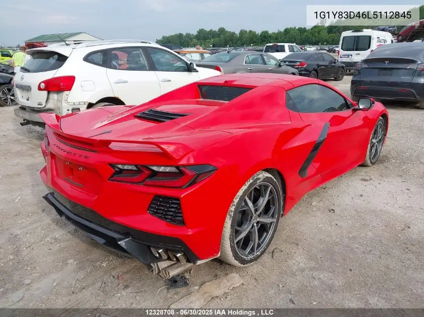 2020 Chevrolet Corvette VIN: 1G1Y83D46L5112845 Lot: 12328708