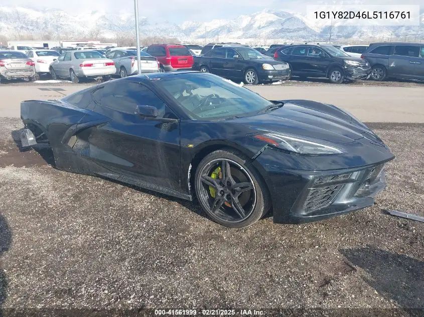 2020 Chevrolet Corvette Stingray Rwd 3Lt VIN: 1G1Y82D46L5116761 Lot: 41561999