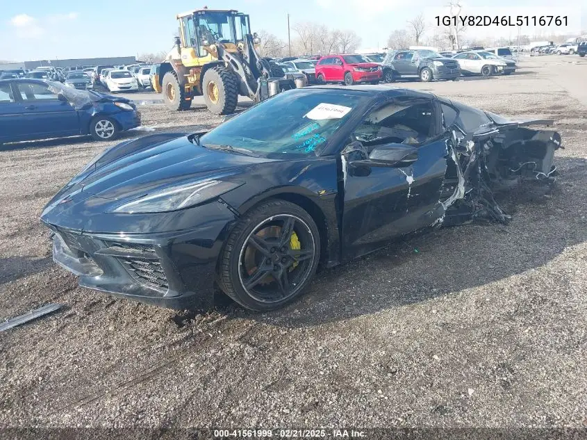 2020 Chevrolet Corvette Stingray Rwd 3Lt VIN: 1G1Y82D46L5116761 Lot: 41561999