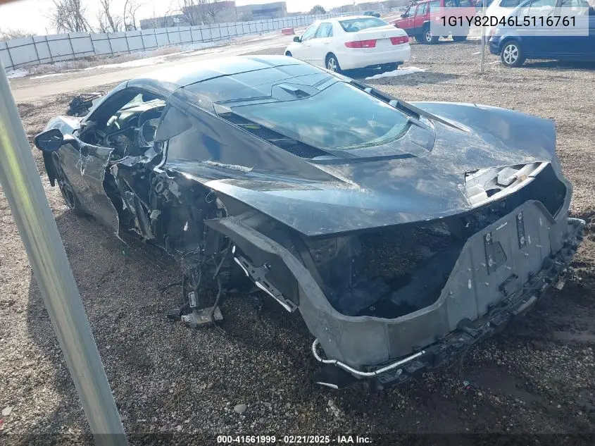 2020 Chevrolet Corvette Stingray Rwd 3Lt VIN: 1G1Y82D46L5116761 Lot: 41561999