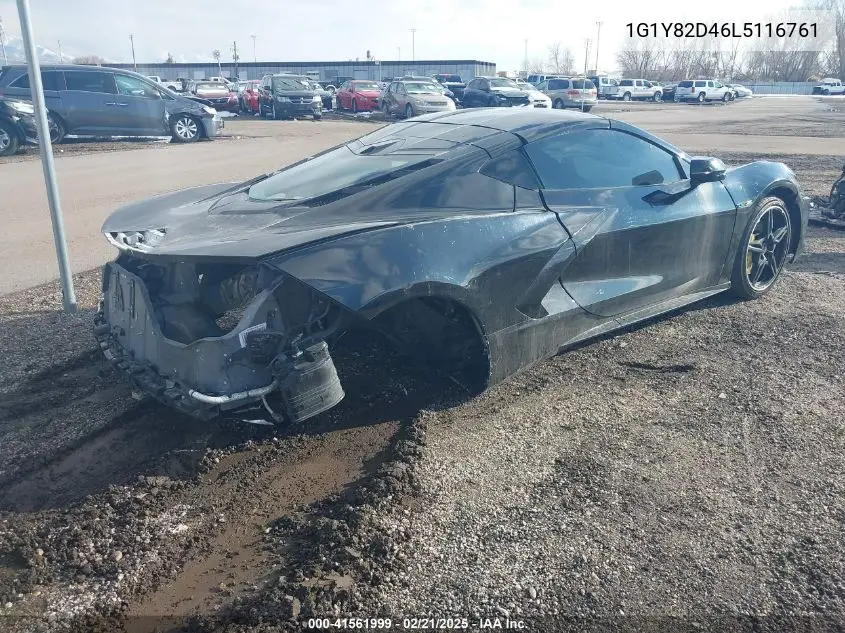 2020 Chevrolet Corvette Stingray Rwd 3Lt VIN: 1G1Y82D46L5116761 Lot: 41561999