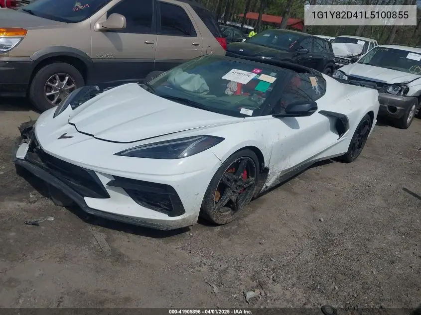 2020 Chevrolet Corvette Stingray Rwd 3Lt VIN: 1G1Y82D41L5100855 Lot: 41905896
