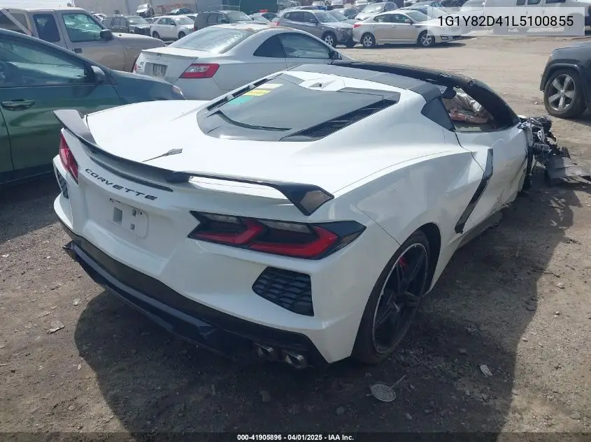 2020 Chevrolet Corvette Stingray Rwd 3Lt VIN: 1G1Y82D41L5100855 Lot: 41905896