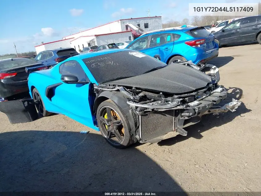 2020 Chevrolet Corvette Stingray Rwd 2Lt VIN: 1G1Y72D44L5117409 Lot: 41913012