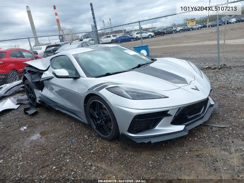 2020 Chevrolet Corvette Stingray Rwd 1Lt VIN: 1G1Y62D4XL5107213 Lot: 42045176