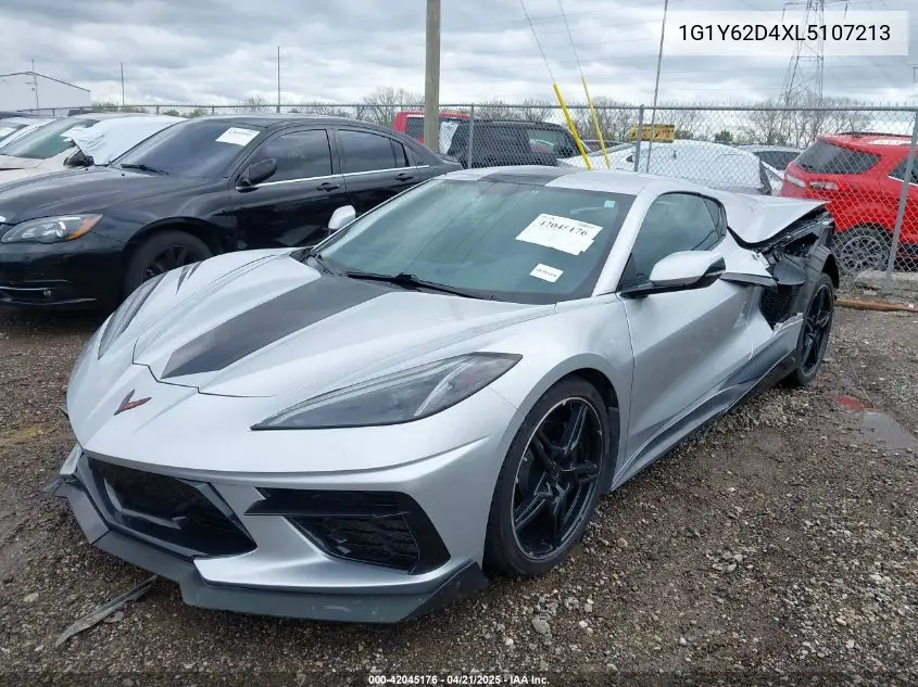 2020 Chevrolet Corvette Stingray Rwd 1Lt VIN: 1G1Y62D4XL5107213 Lot: 42045176