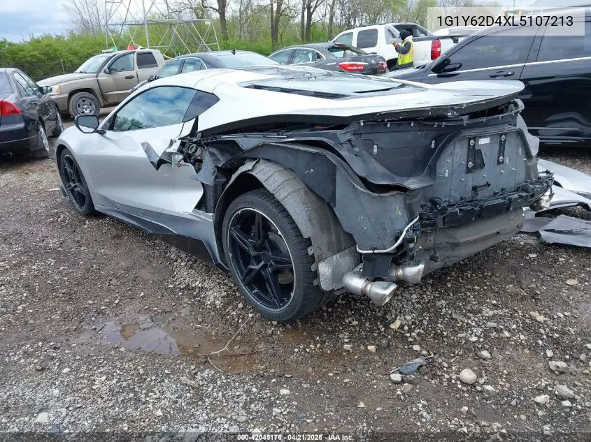 2020 Chevrolet Corvette Stingray Rwd 1Lt VIN: 1G1Y62D4XL5107213 Lot: 42045176