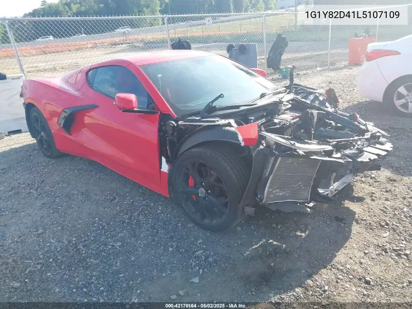 2020 Chevrolet Corvette Stingray Rwd 3Lt VIN: 1G1Y82D41L5107109 Lot: 42170164