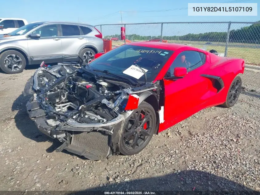 2020 Chevrolet Corvette Stingray Rwd 3Lt VIN: 1G1Y82D41L5107109 Lot: 42170164