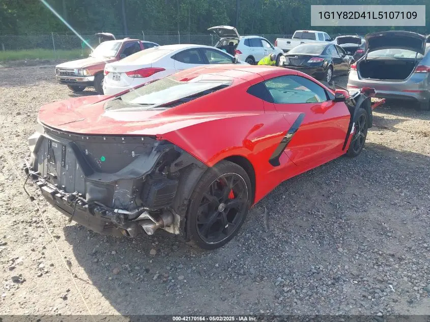 2020 Chevrolet Corvette Stingray Rwd 3Lt VIN: 1G1Y82D41L5107109 Lot: 42170164