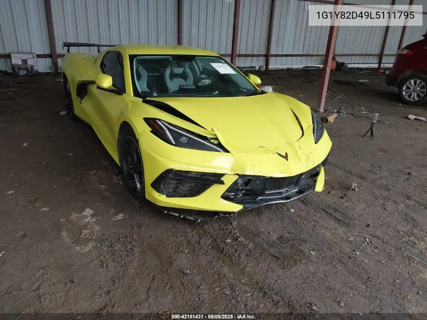 2020 Chevrolet Corvette Stingray Rwd 3Lt VIN: 1G1Y82D49L5111795 Lot: 42181431
