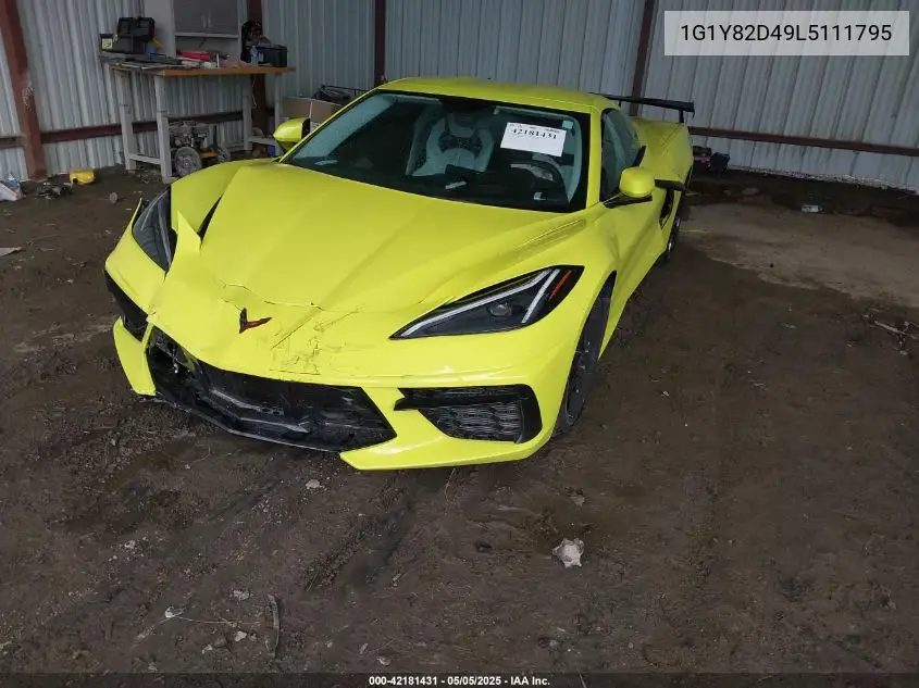 2020 Chevrolet Corvette Stingray Rwd 3Lt VIN: 1G1Y82D49L5111795 Lot: 42181431