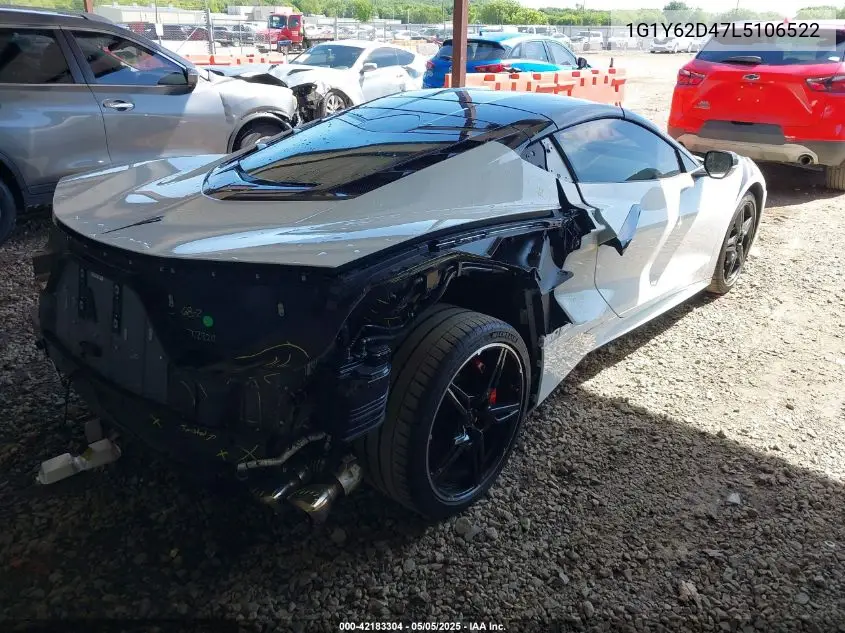 2020 Chevrolet Corvette Stingray Rwd 1Lt VIN: 1G1Y62D47L5106522 Lot: 42183304