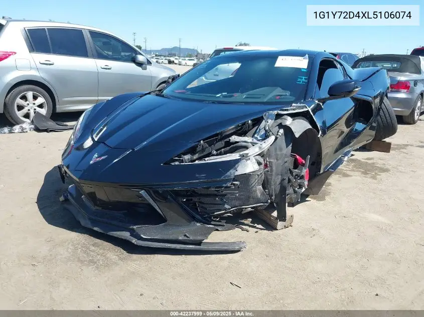 2020 Chevrolet Corvette Stingray Rwd 2Lt VIN: 1G1Y72D4XL5106074 Lot: 42237999