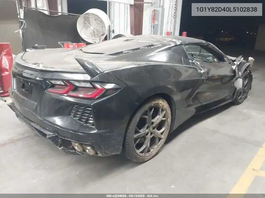 2020 Chevrolet Corvette Rwd 3Lt VIN: 1G1Y82D40L5102838 Lot: 42249056