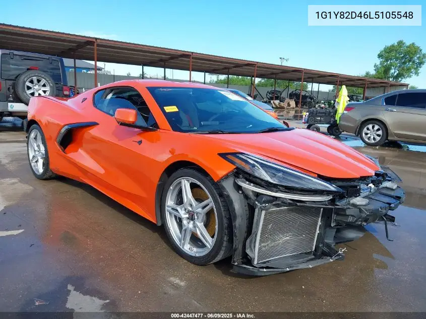 2020 Chevrolet Corvette Stingray Rwd 3Lt VIN: 1G1Y82D46L5105548 Lot: 42447477
