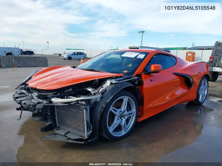 2020 Chevrolet Corvette Stingray Rwd 3Lt VIN: 1G1Y82D46L5105548 Lot: 42447477