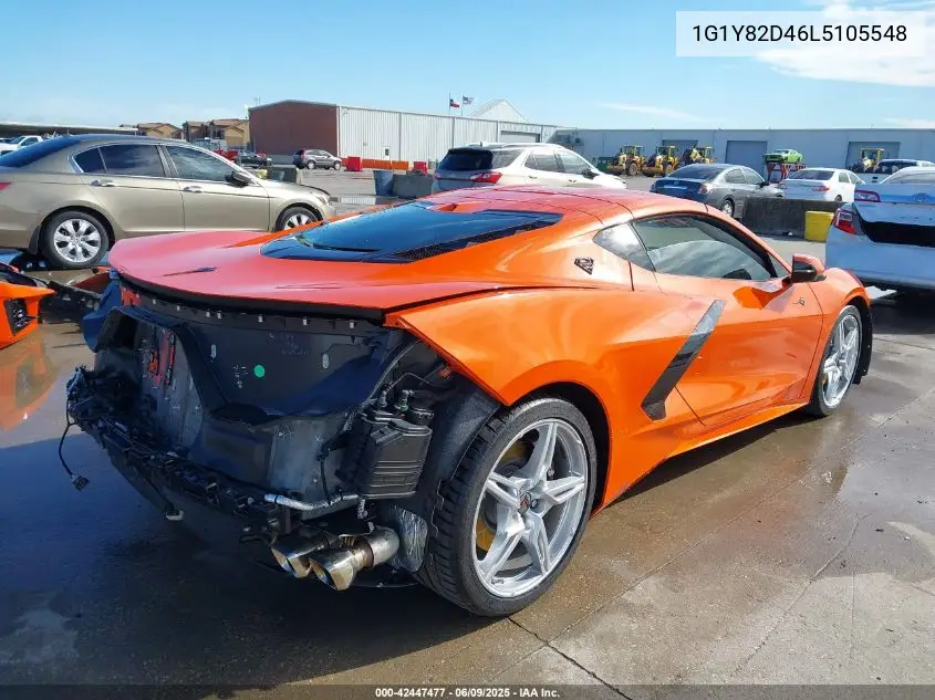 2020 Chevrolet Corvette Stingray Rwd 3Lt VIN: 1G1Y82D46L5105548 Lot: 42447477