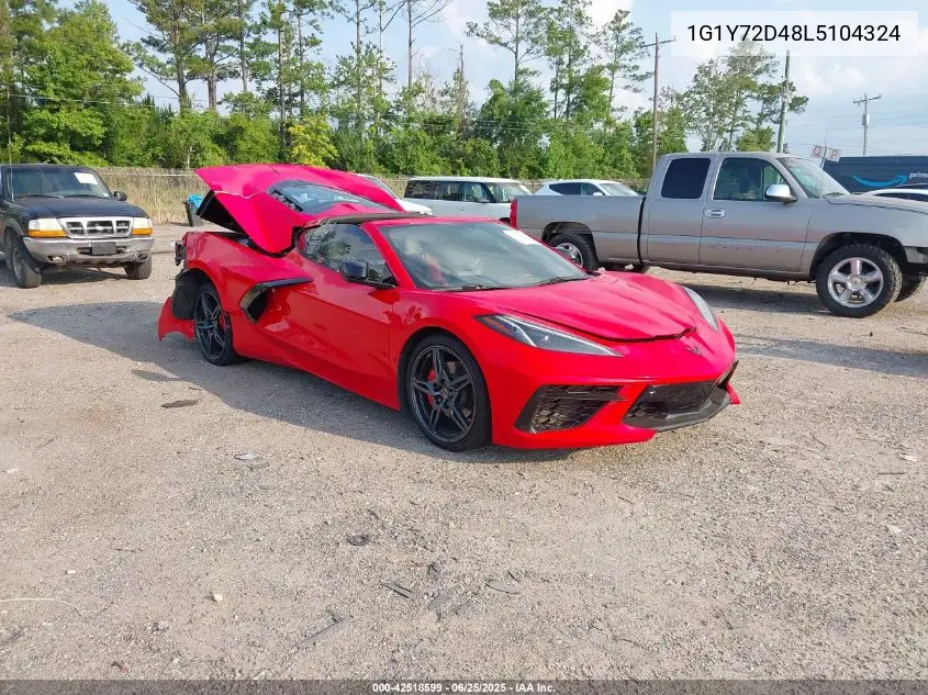 2020 Chevrolet Corvette Stingray Rwd 2Lt VIN: 1G1Y72D48L5104324 Lot: 42518599
