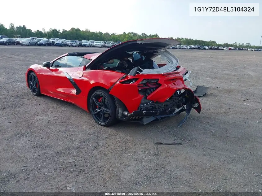2020 Chevrolet Corvette Stingray Rwd 2Lt VIN: 1G1Y72D48L5104324 Lot: 42518599