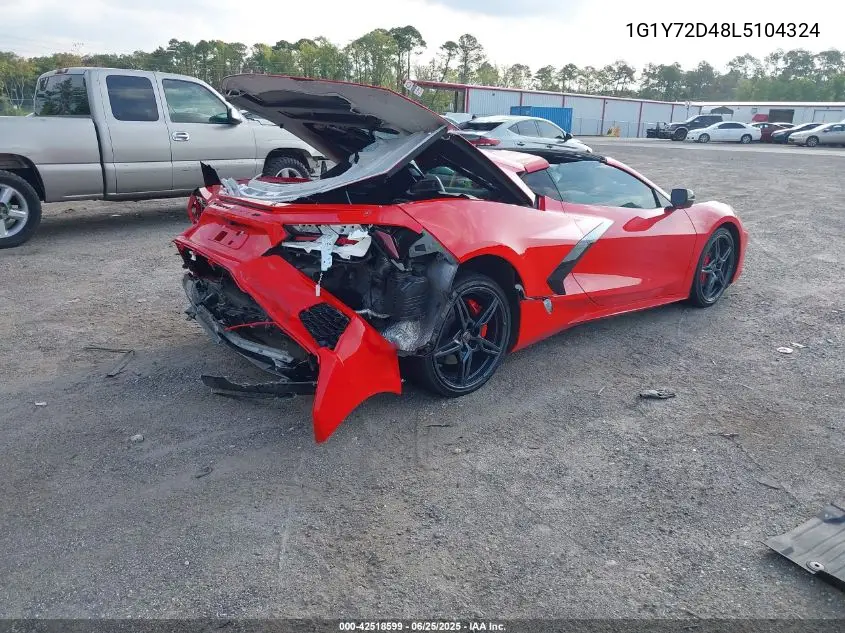 2020 Chevrolet Corvette Stingray Rwd 2Lt VIN: 1G1Y72D48L5104324 Lot: 42518599