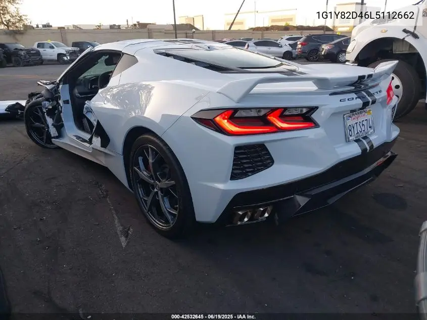 2020 Chevrolet Corvette Stingray Rwd 3Lt VIN: 1G1Y82D46L5112662 Lot: 42532645