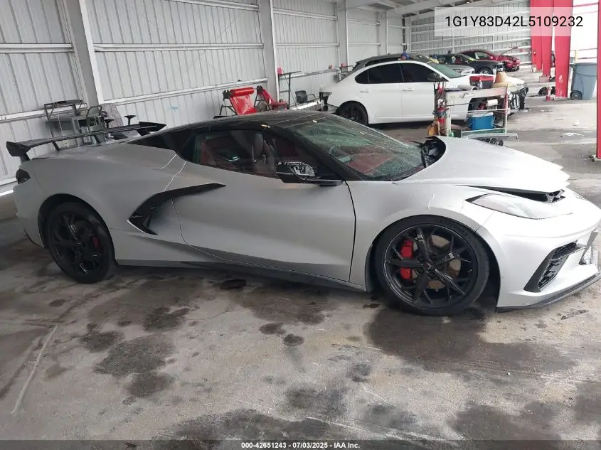 2020 Chevrolet Corvette Stingray Rwd 3Lt VIN: 1G1Y83D42L5109232 Lot: 42651243
