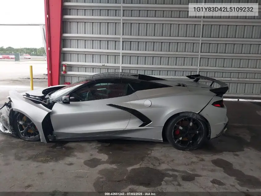 2020 Chevrolet Corvette Stingray Rwd 3Lt VIN: 1G1Y83D42L5109232 Lot: 42651243