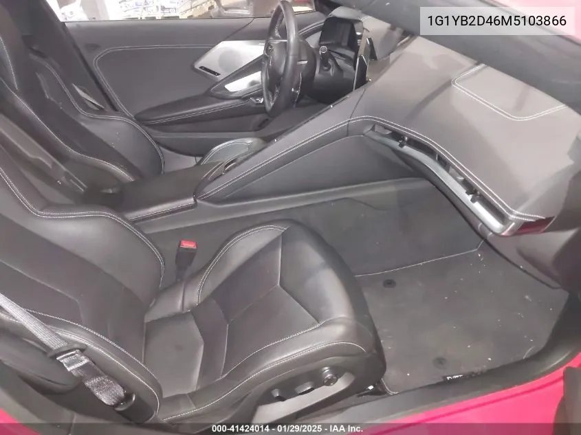 2021 Chevrolet Corvette Stingray Rwd 2Lt VIN: 1G1YB2D46M5103866 Lot: 41424014