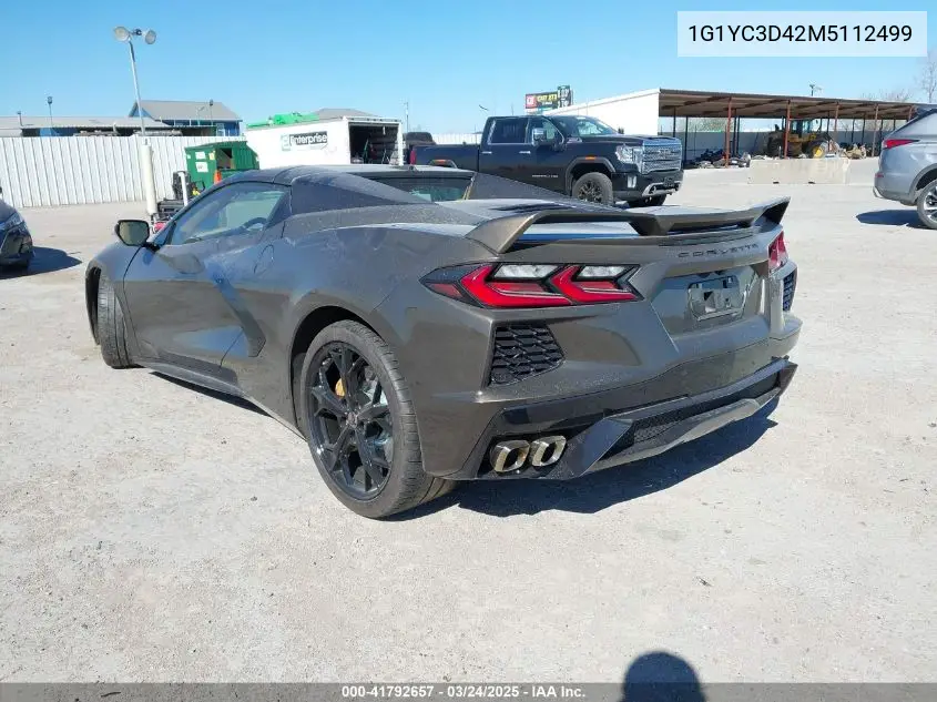2021 Chevrolet Corvette Stingray VIN: 1G1YC3D42M5112499 Lot: 41792657