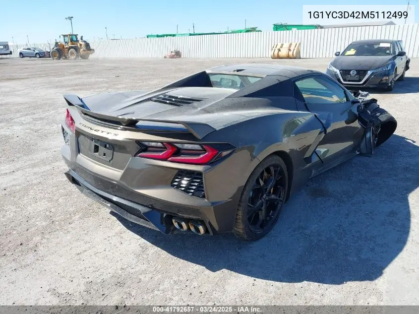 2021 Chevrolet Corvette Stingray VIN: 1G1YC3D42M5112499 Lot: 41792657
