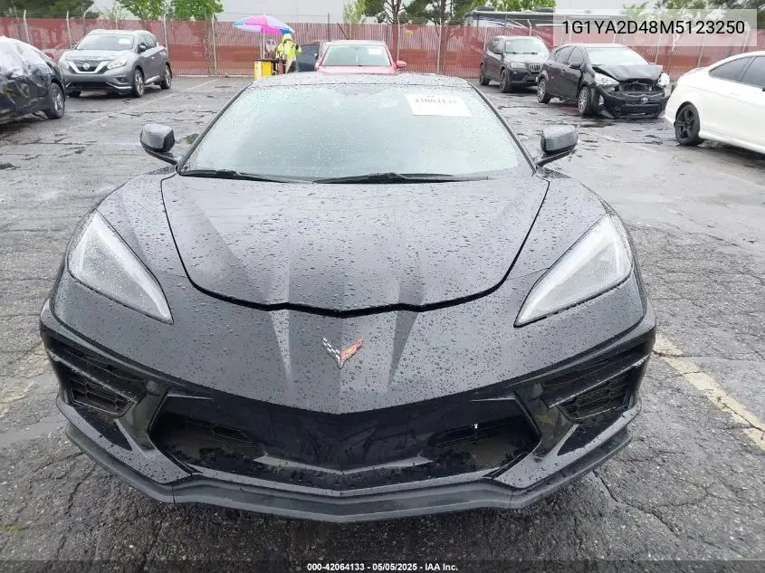 2021 Chevrolet Corvette Stingray Rwd 1Lt VIN: 1G1YA2D48M5123250 Lot: 42064133