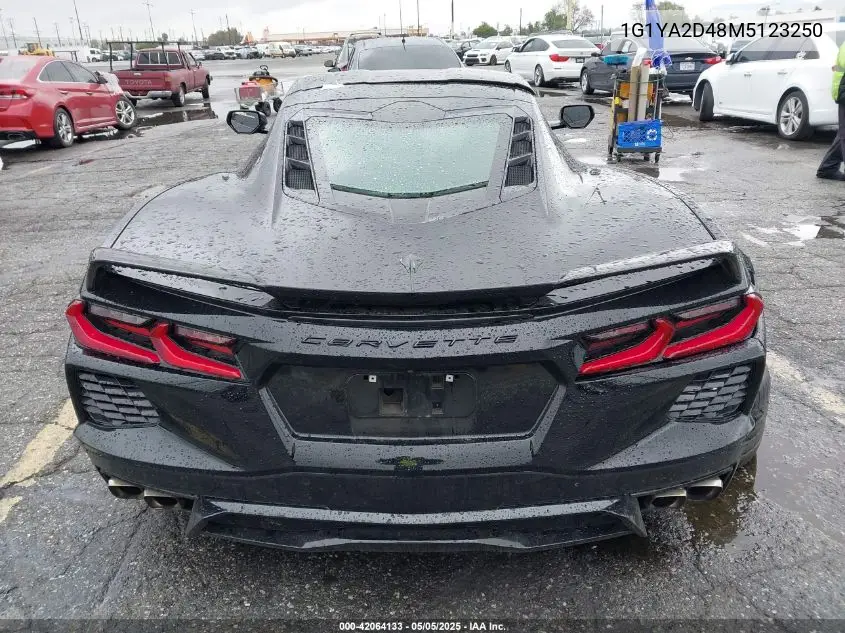 2021 Chevrolet Corvette Stingray Rwd 1Lt VIN: 1G1YA2D48M5123250 Lot: 42064133