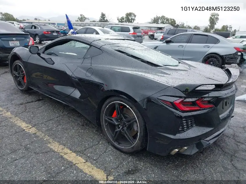 2021 Chevrolet Corvette Stingray Rwd 1Lt VIN: 1G1YA2D48M5123250 Lot: 42064133