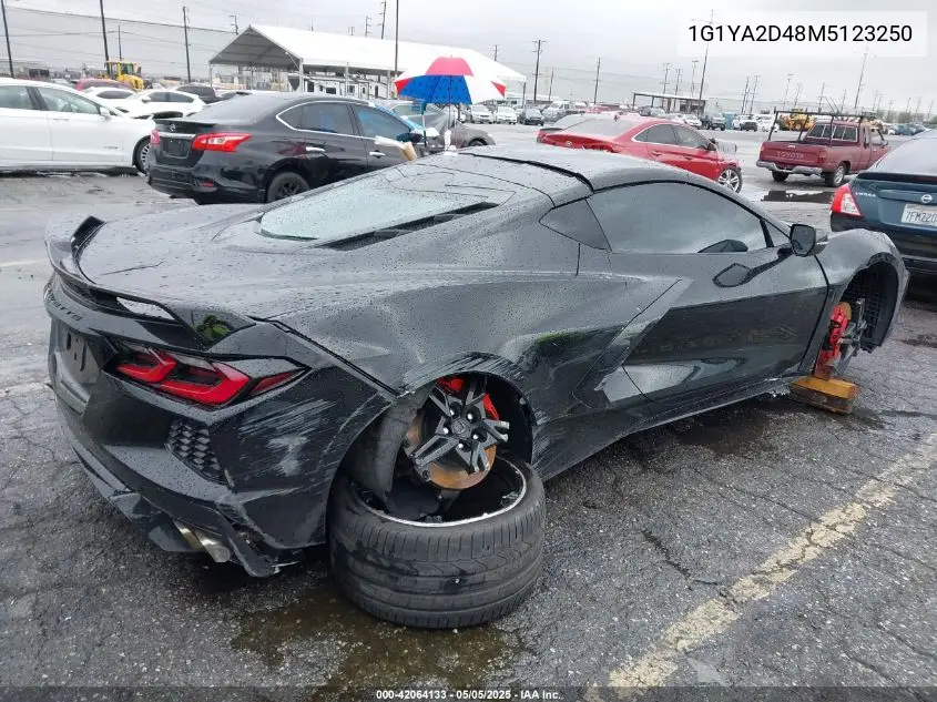 2021 Chevrolet Corvette Stingray Rwd 1Lt VIN: 1G1YA2D48M5123250 Lot: 42064133