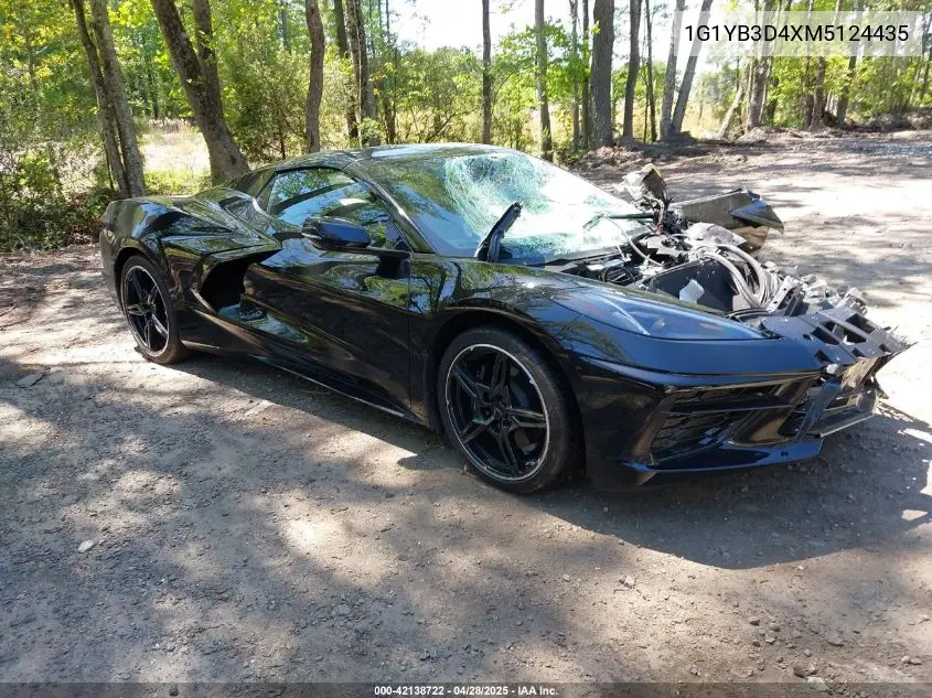 2021 Chevrolet Corvette Stingray Rwd 2Lt VIN: 1G1YB3D4XM5124435 Lot: 42138722