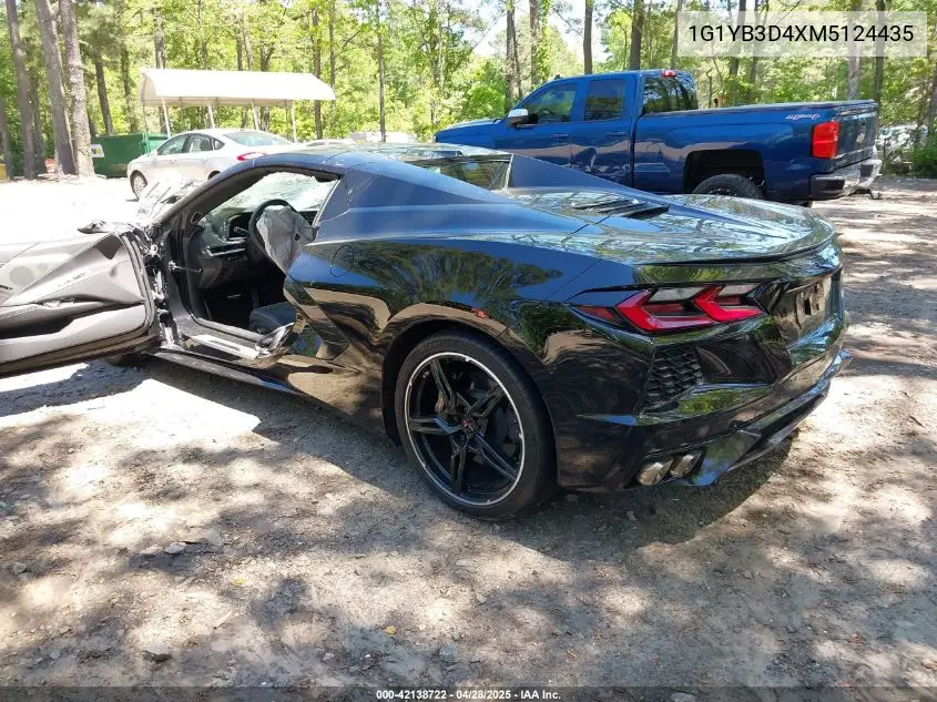 2021 Chevrolet Corvette Stingray Rwd 2Lt VIN: 1G1YB3D4XM5124435 Lot: 42138722