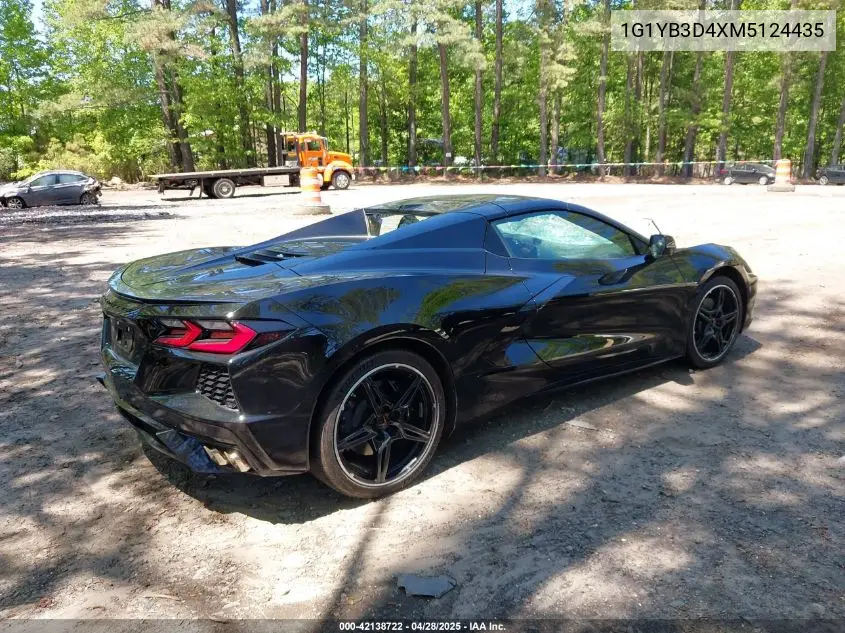 2021 Chevrolet Corvette Stingray Rwd 2Lt VIN: 1G1YB3D4XM5124435 Lot: 42138722