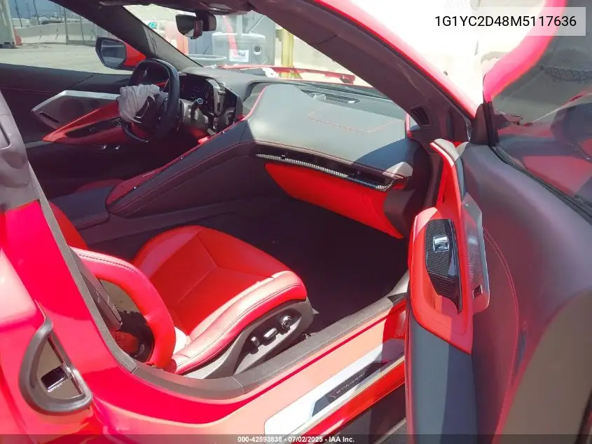 2021 Chevrolet Corvette Stingray Rwd 3Lt VIN: 1G1YC2D48M5117636 Lot: 42593835