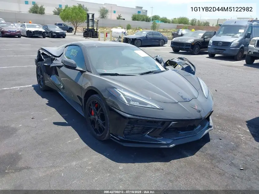 2021 Chevrolet Corvette Stingray Rwd 2Lt VIN: 1G1YB2D44M5122982 Lot: 42780213