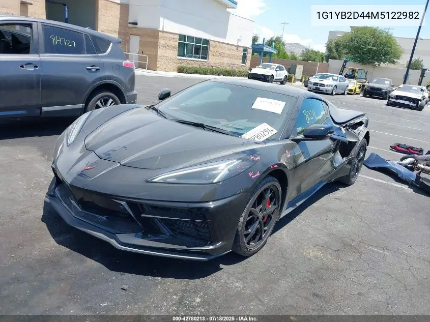 2021 Chevrolet Corvette Stingray Rwd 2Lt VIN: 1G1YB2D44M5122982 Lot: 42780213