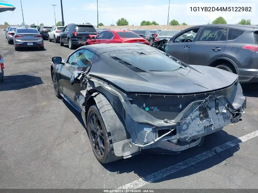 2021 Chevrolet Corvette Stingray Rwd 2Lt VIN: 1G1YB2D44M5122982 Lot: 42780213